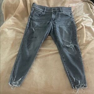 Kut from the Kloth Distressed Black Skinny Jeans